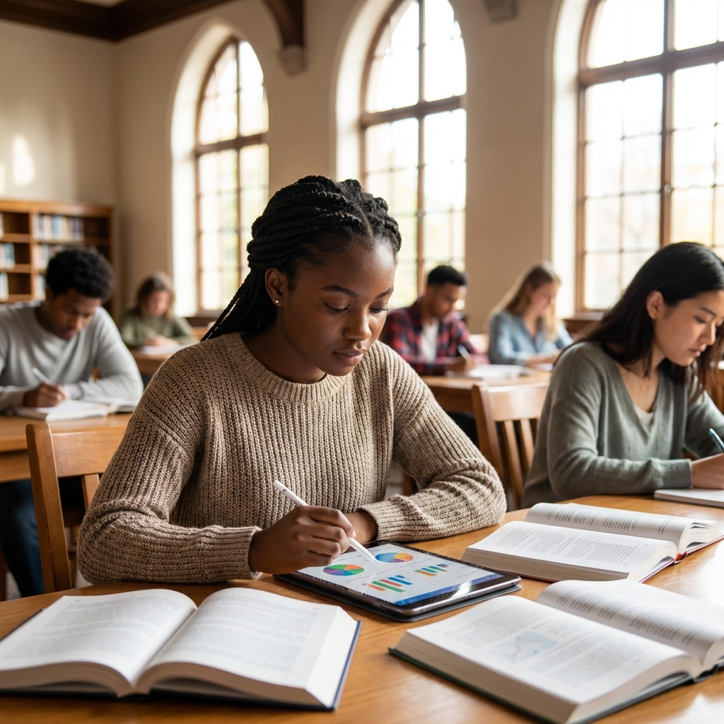 Haitian student learning